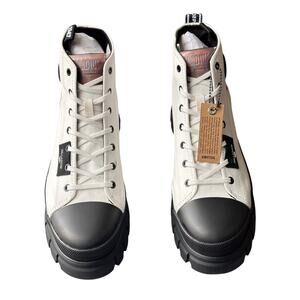 Palladium Star White Shoes Women’s 10 Medium REVOLT HI Tops Industrial Grunge